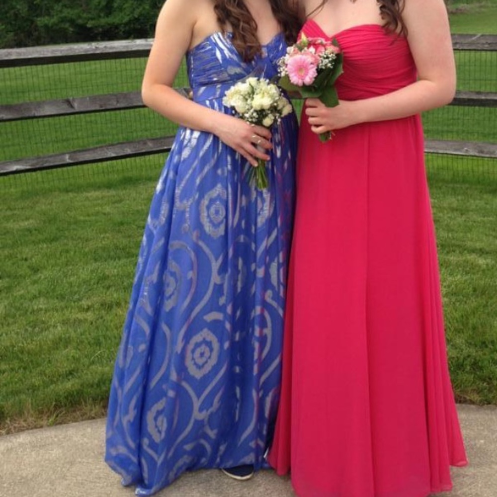 Blue and Silver Prom Dress Gown